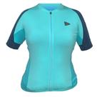 Blusa Ciclismo Feminina Manga Curta Sol Training Verde Água Tam M