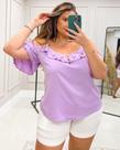 Blusa Ciganinha Bordada em Perolas Plus Size Tamanho 50 Blusa Ciganinha Bordada em Perolas Plus Size Tamanho 50