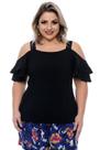 blusa ciganinha com manga de babado no Tamanho: G com estilo unico da marca ideal store