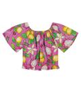 Blusa Ciganinha Infantil Feminina Fruit Trick Nick Rosa Blusa Ciganinha Infantil Feminina Fruit Trick Nick Rosa