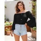 Blusa ciganinha manga longa flare moda blogueira manga larga