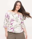 Blusa Ciganinha Plus Size Feminina Estampada Marisa-27020