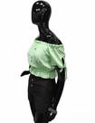 Blusa ciganinha verde água