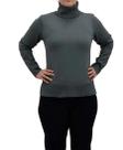 Blusa cinza com gola role