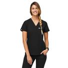 Blusa Cirúrgica Feminina FIGS Catarina com Bolso Único - Preta, P Blusa Cirúrgica Feminina FIGS Catarina com Bolso Único - Preta, P