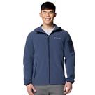 Blusa Columbia Masculina Tall Heights Hooded Softshell Azul