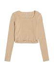 Blusa com abertura bege