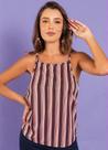 Blusa com alças listras marinho