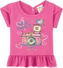 Blusa com Babado em Meia malha Penteado