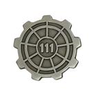 Blusa com design retrô de metal Gear inspirada em Brooch Vault Door