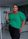 blusa com elastico nas mangas