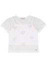 Blusa com Sobreposição Menina Off Kukiê