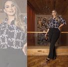 Blusa corrente azul marinho 40