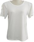 Blusa Corte e Talho feminina Off White P Viscolycra Blusa Corte e Talho feminina Off White P Viscolycra