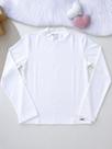 Blusa Cotton Manga Longa Infantil Menina LilyDee Cor:BrancoTamanho:12