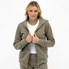 Blusa Cranium Walk em Bouclê com Zíper e Capuz Feminina