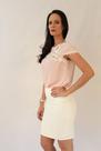 Blusa crepe pedras e pérolas bordado guipir rosa Milalai Tamanho M