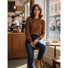 Blusa Croped Tricot Modal Feminina Giuliana Marques