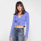 Blusa Cropped All Is Love Nó Manga Longa Feminina