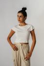 Blusa Cropped Básica Canelada de Ribana