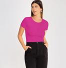 Blusa Cropped Básica Canelada Recorte Lunender Curtinha 0465