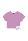 Blusa Cropped Básica em Ribaninha Juvenil Gloss