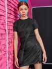 Blusa Cropped Brilho Preto Dway Blusa Cropped Brilho Preto Dway