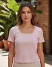 Blusa Cropped Canelado Costura Lateral Feminino Zanca Modas