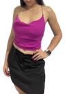 Blusa Cropped com Alça de Corrente