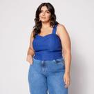 Blusa Cropped de Alça Plus Estruturado com Bojo Blusa Cropped de Alça Plus Estruturado com Bojo