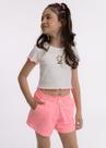 Blusa Cropped de Malha Canelada com Bordado de Emoji Blusa Cropped de Malha Canelada com Bordado de Emoji