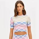 Blusa Cropped Easy Lança Perfume Sleeved Pr26 Rosa Feminino