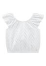 Blusa cropped em laise Branca Milon Blusa cropped em laise Branca Milon