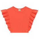Blusa cropped em ribana canelada Laranja Milon