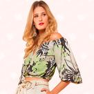 Blusa Cropped Estampado - Moda Casual Chic Blusa Cropped Estampado - Moda Casual Chic