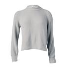 Blusa Cropped Feminina Biamar Tricot Abertura Lateral Cinza