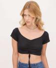 Blusa Cropped Feminina Colisse Manga Curta Marisa-29063