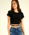 Blusa cropped feminina
