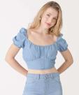 Blusa Cropped Feminina Jeans Marisa-83856