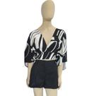Blusa Cropped Feminina Manga Morcego Laços Nas Costas 0257