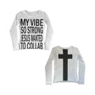 Blusa Cropped Feminina Retrô Y2K Gótica Hip Hop Slim Fit Com Estampa De Letras Manga Longa Vintage