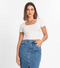Blusa Cropped Feminina Rovitex Bege Blusa Cropped Feminina Rovitex Bege