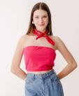 Blusa Cropped Feminina sem alça Marisa-37122