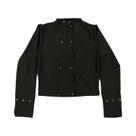Blusa Cropped Feminina Slim Fit De Manga Longa Com Botões Estilo Y2K Vintage Gótico Chique Grunge