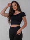 Blusa Cropped Feminino Costas Abertas Blusa Curta Poliamida Básico Casual RCL Modas