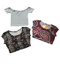 Blusa Cropped feminino kit com 3 peças Blusa Cropped feminino kit com 3 peças