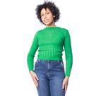 Blusa Cropped Feminino Oliveira Malhas Tricot Verde