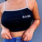 Blusa Cropped Femininoo Babe Alça Regata
