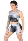 Blusa Cropped Fitness Dynamite Lunar Shadow