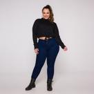 Blusa Cropped gola e franzido com cadarço na cintura